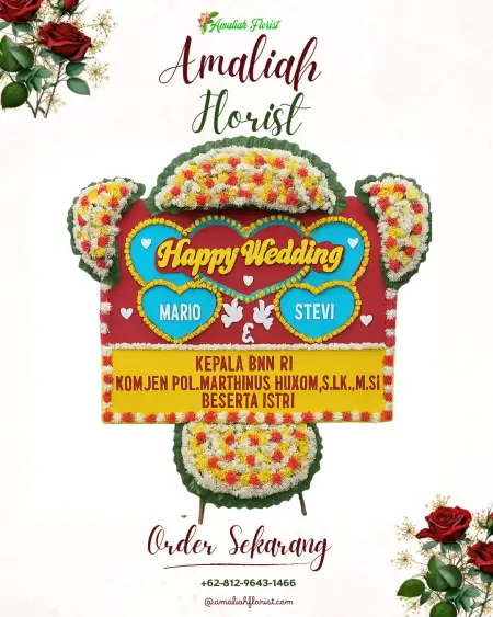 Papan Bunga Pernikahan Way Tenong